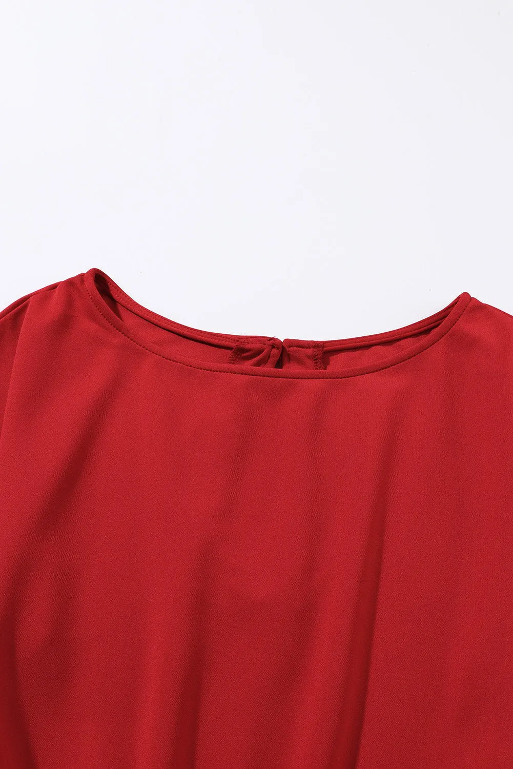 Date Night Blouse Jumpsuit Red