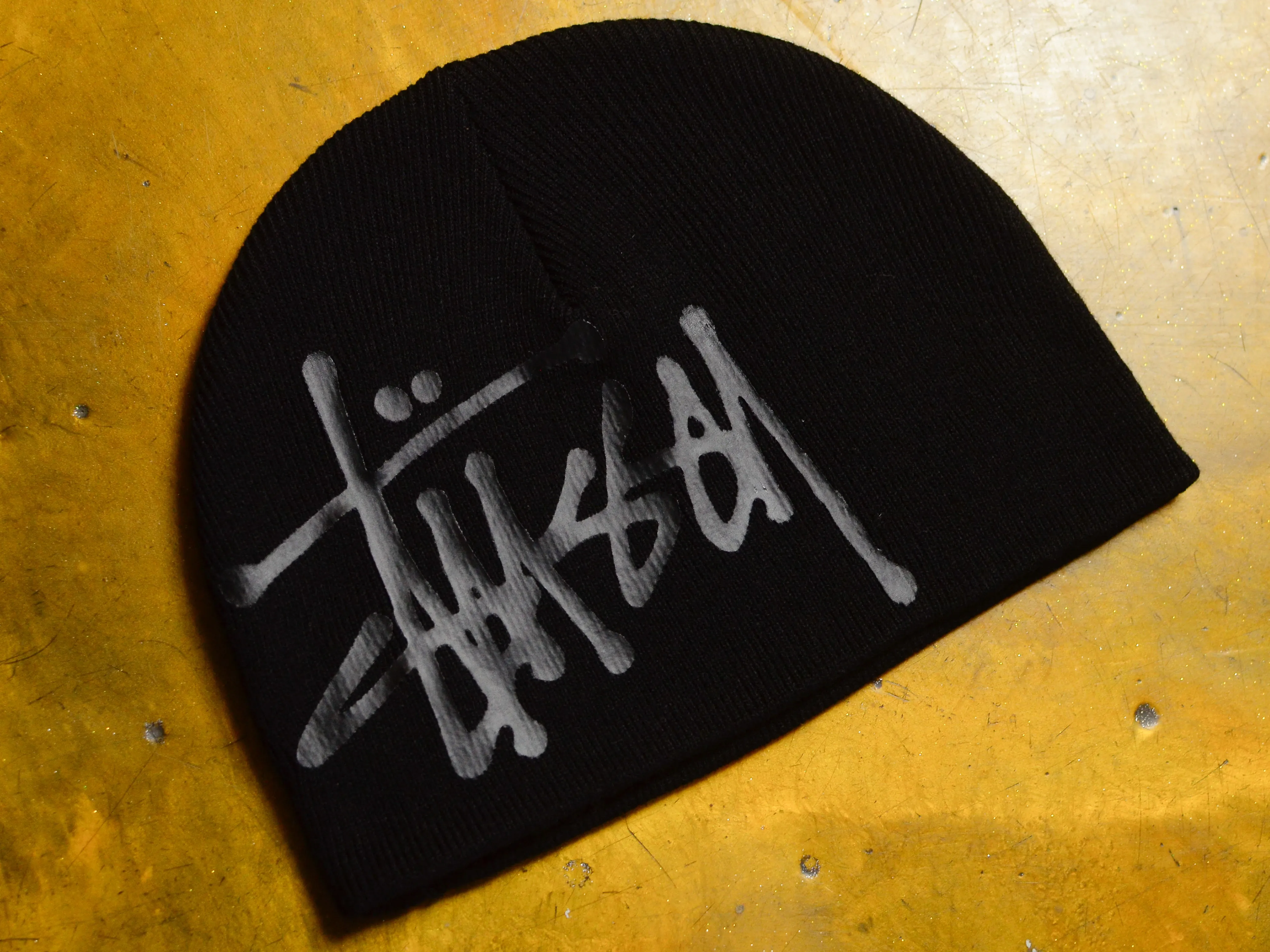Debossed Stock Skull Cap - Black