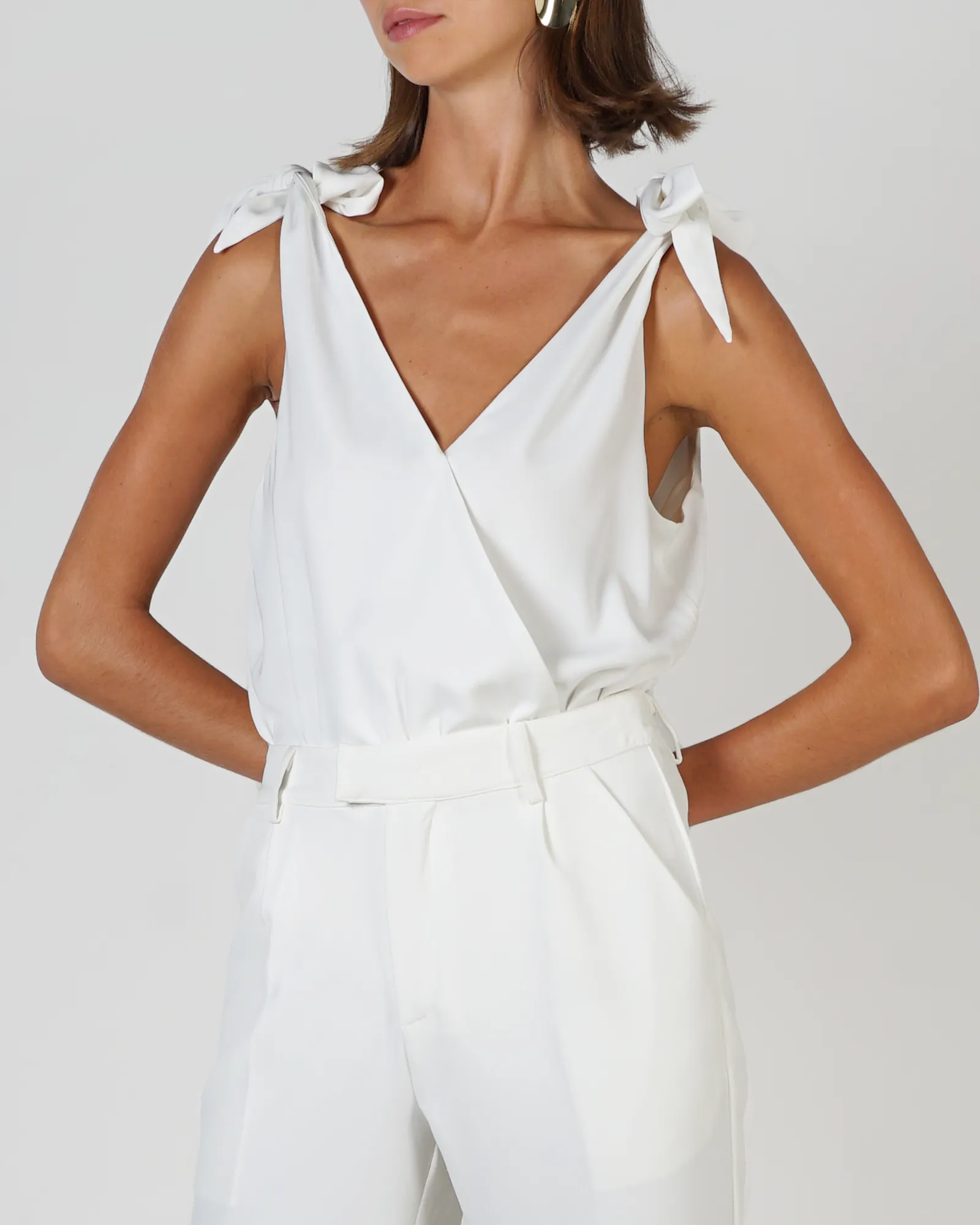Double Knot Bodysuit- White