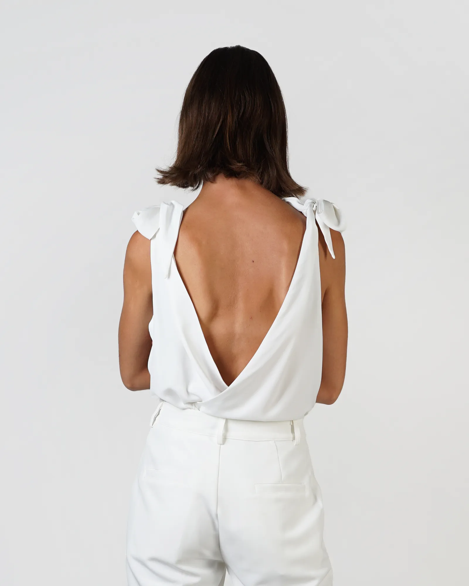 Double Knot Bodysuit- White