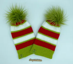 Double layered Christmas inspired beanies