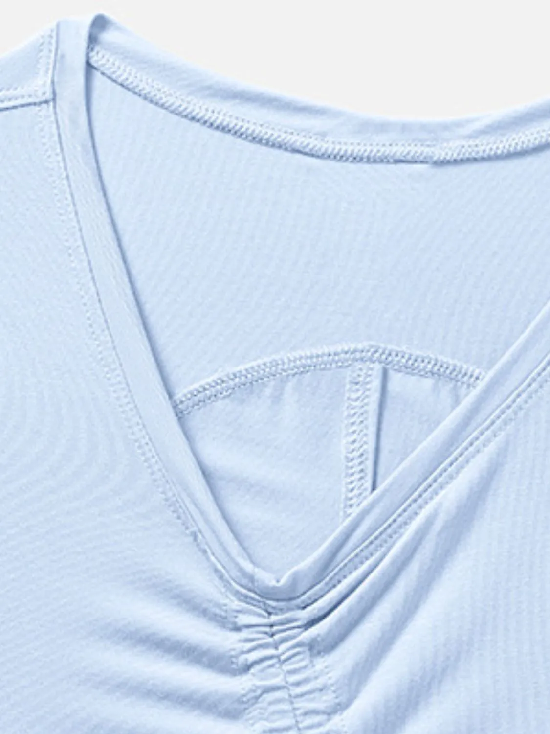 Drawstring Ruched Wide Strap Active Tank