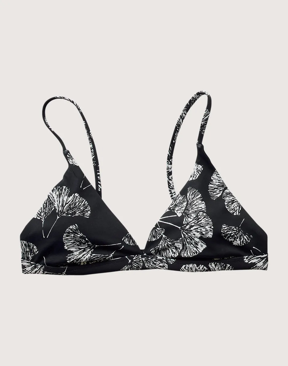 Drea Compression Top: Black Ginkgo