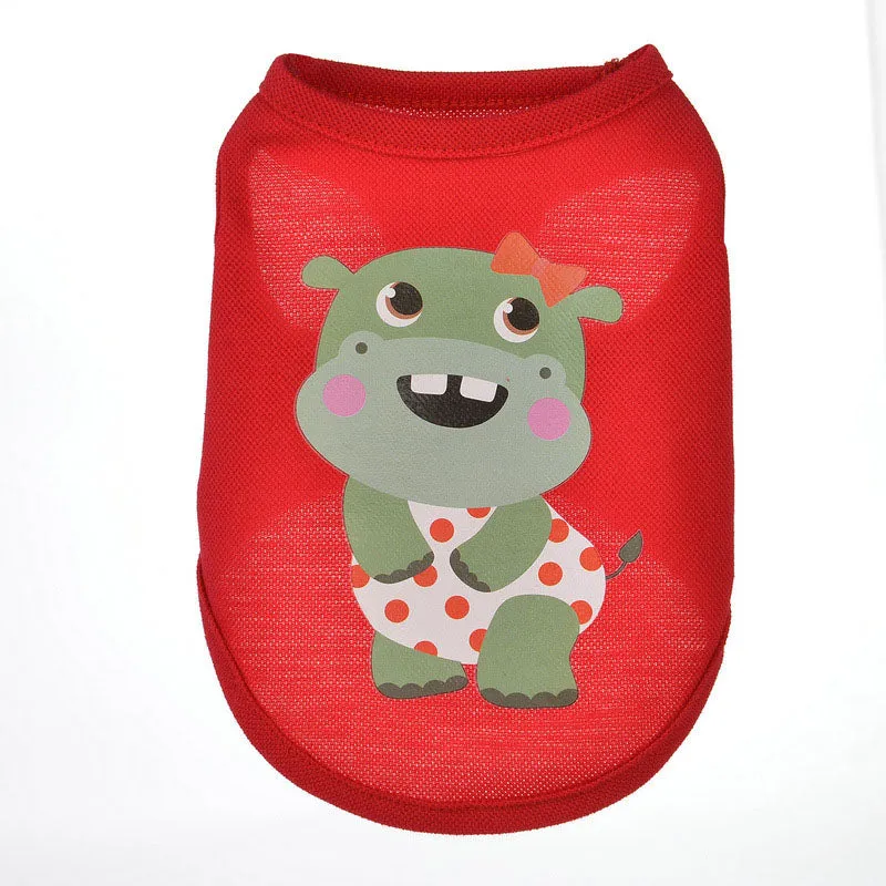Dreamy Look Female Hippo Red Spring Small Dog Tank Top