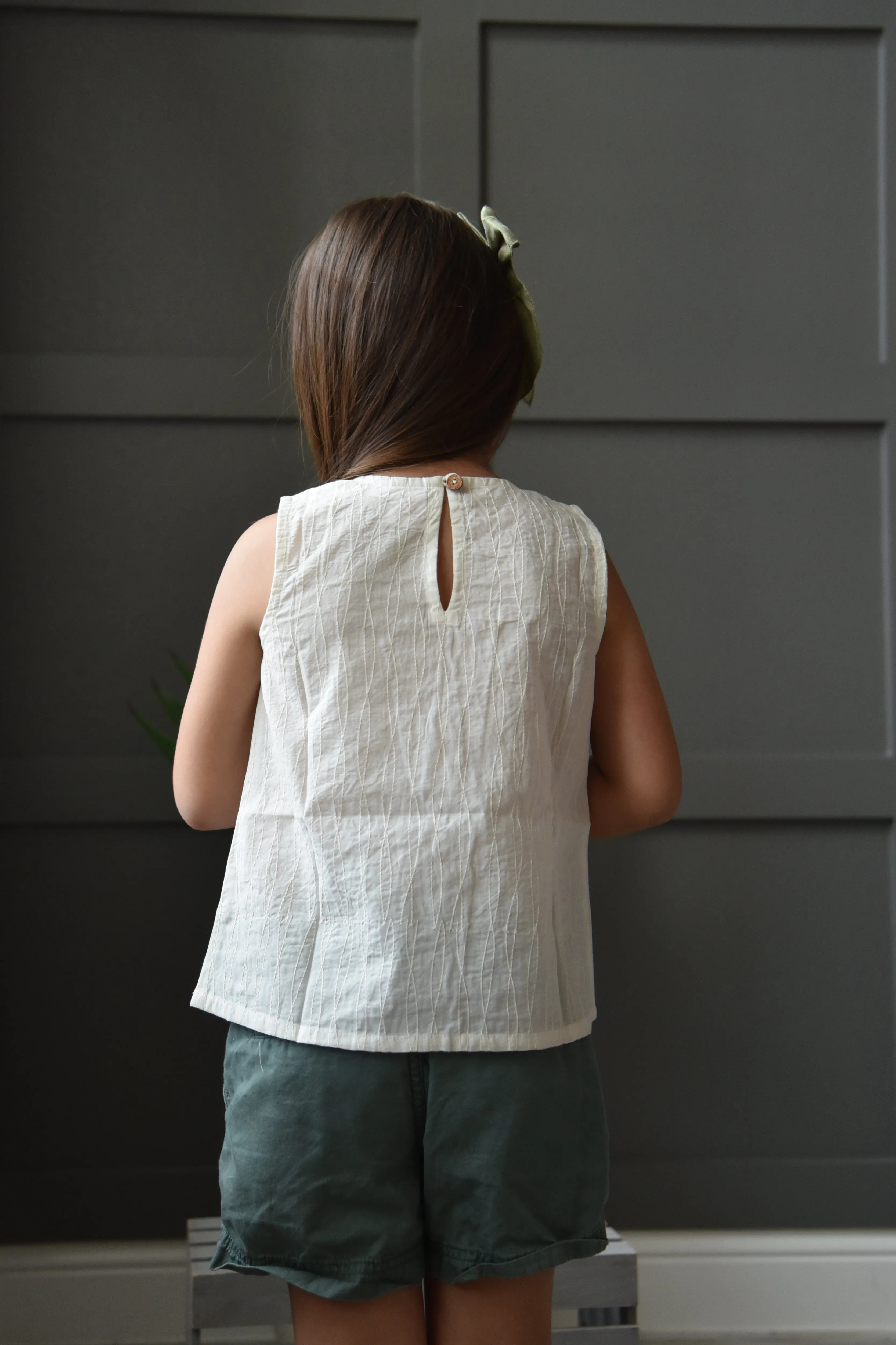 Embroidered Ivory Top