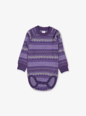 Fairisle Thermal Merino Baby Bodysuit