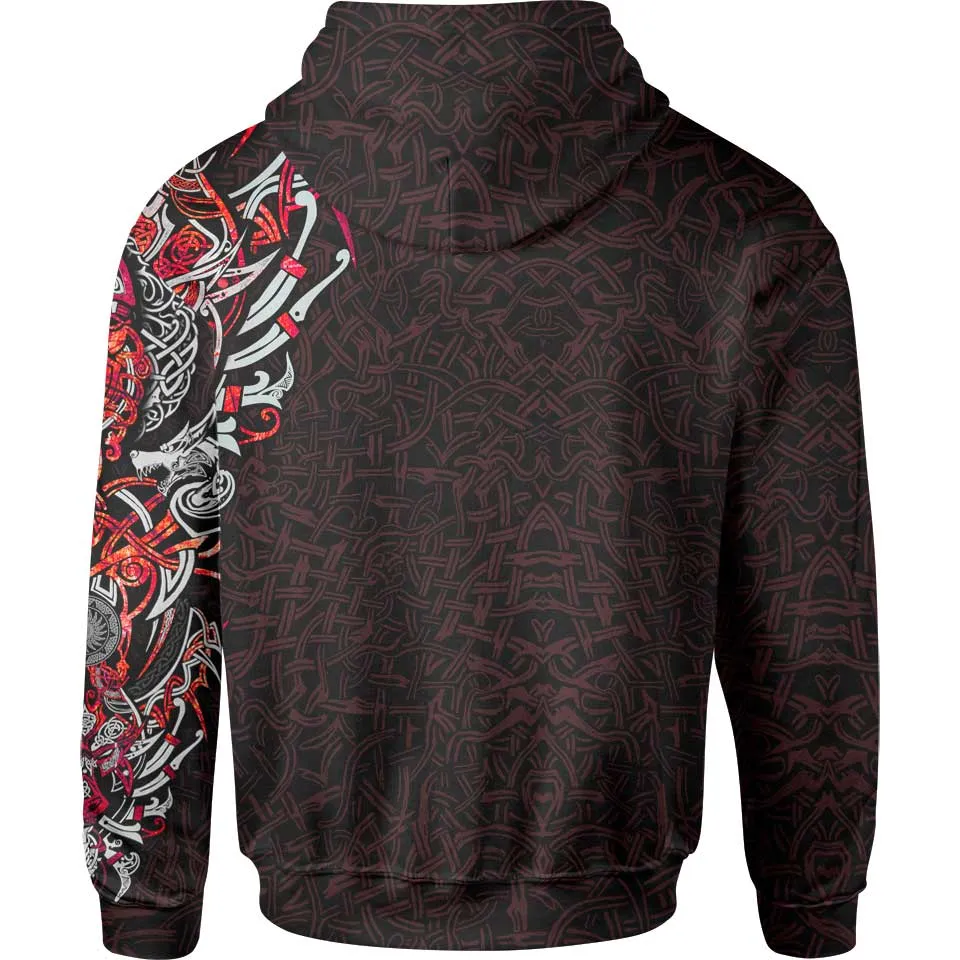 Fenrir Pullover Hoodie - Crimson Edition
