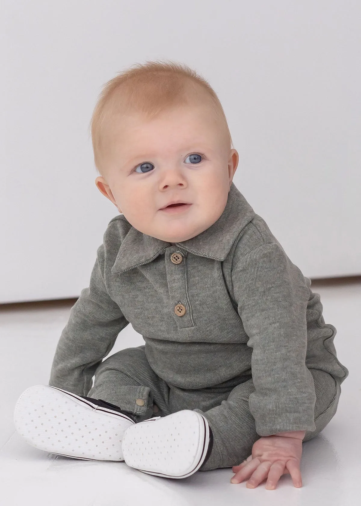Finley Knit Gray Romper