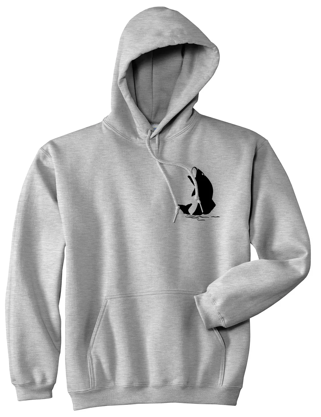 Fish Fisherman Chest Mens Pullover Hoodie