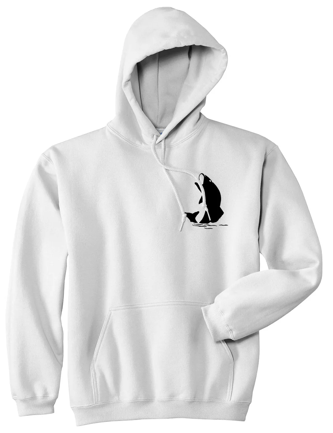 Fish Fisherman Chest Mens Pullover Hoodie
