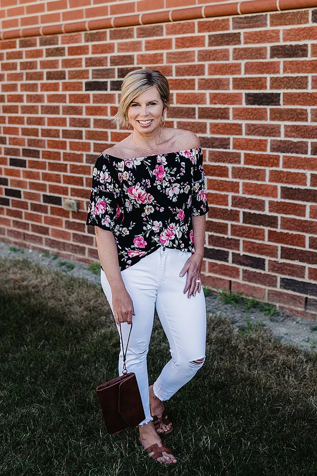 Floral Bell Sleeves Top