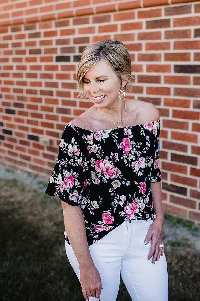 Floral Bell Sleeves Top