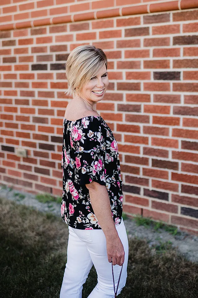 Floral Bell Sleeves Top