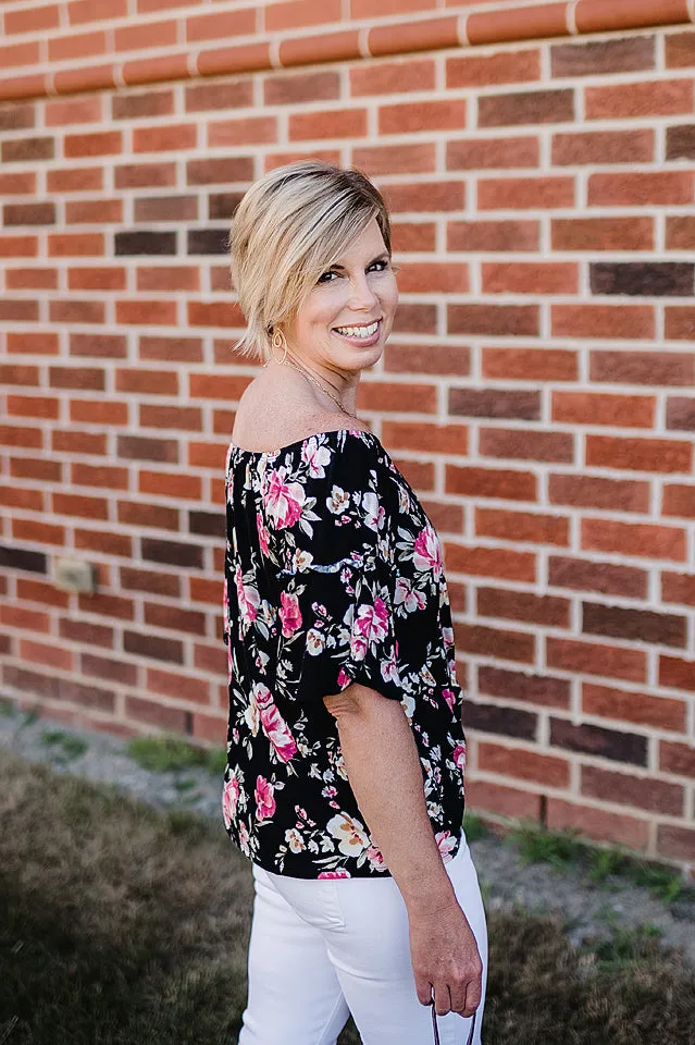 Floral Bell Sleeves Top