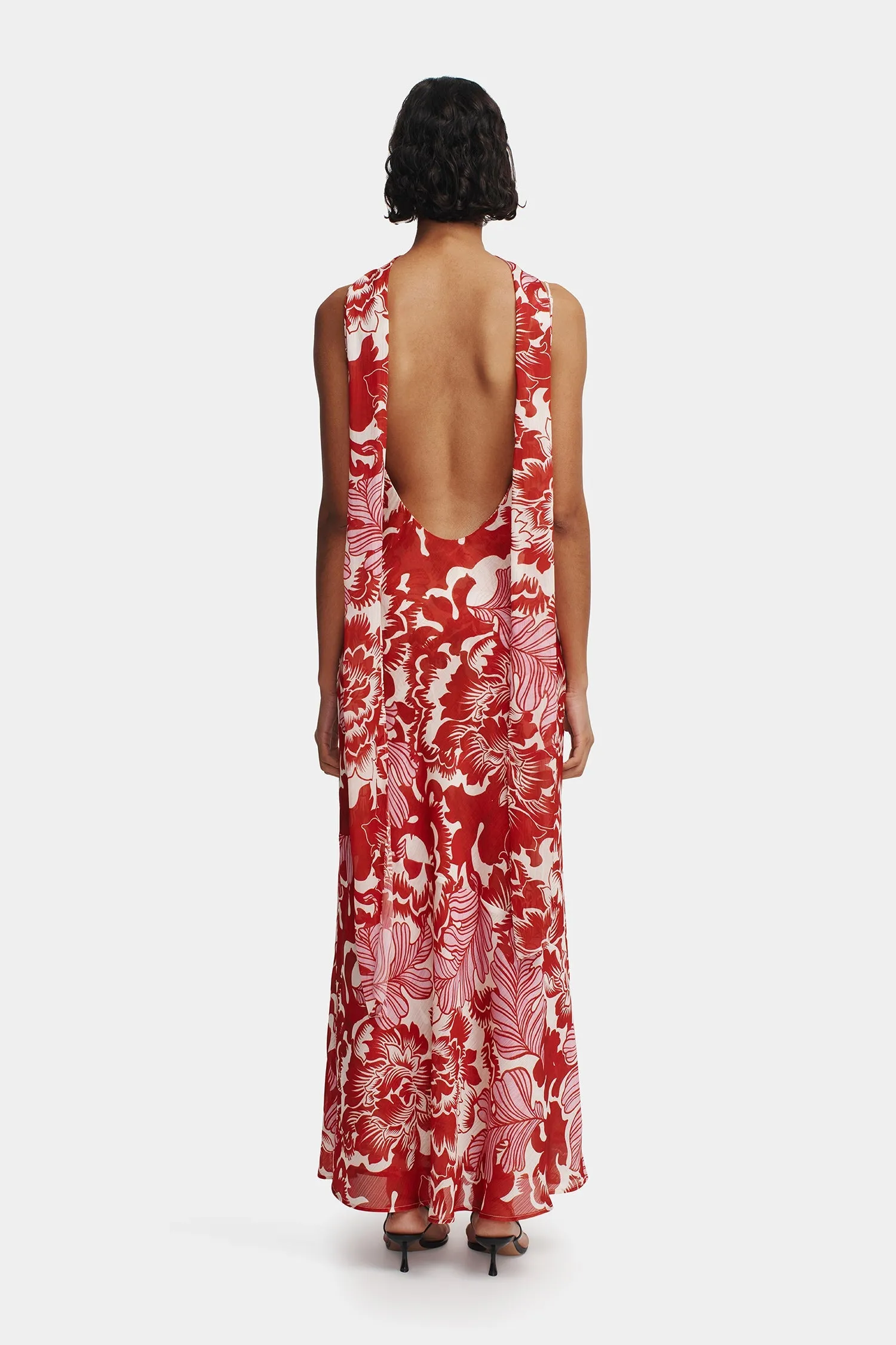 Florencia Midi Dress Scarlet Garden
