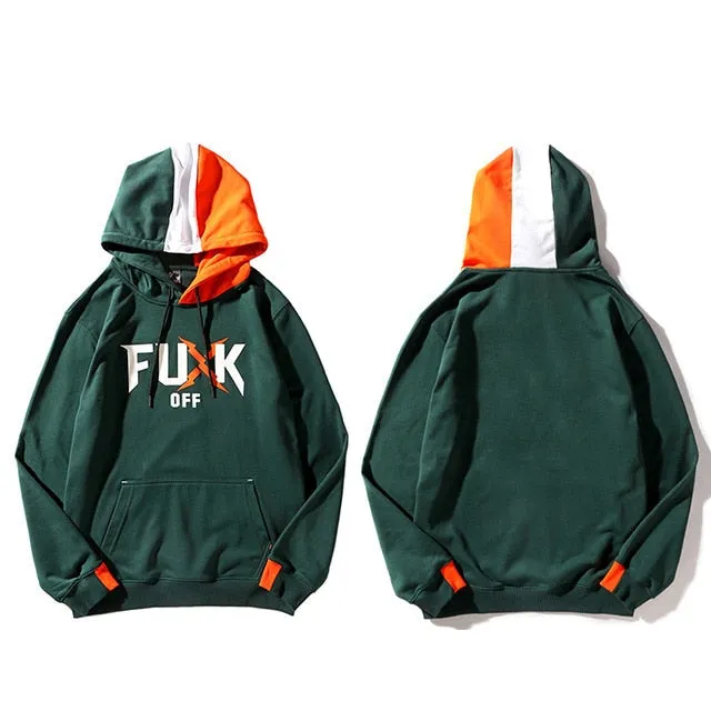 Funny Patchwork Printed Hoodie
