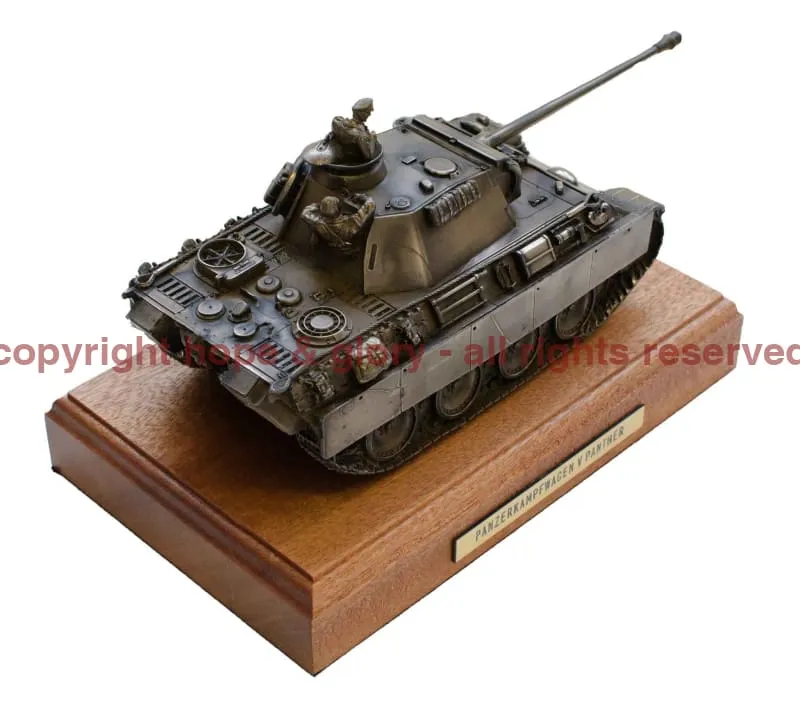 German Panther Tank Bronze Statue