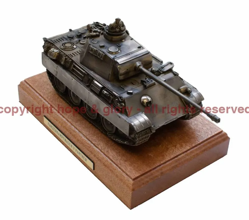 German Panther Tank Bronze Statue