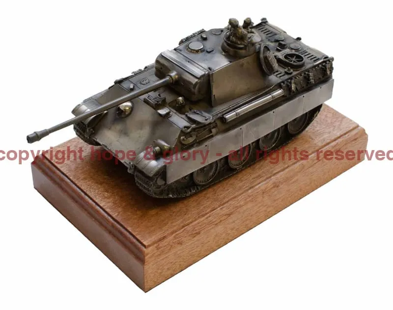 German Panther Tank Bronze Statue