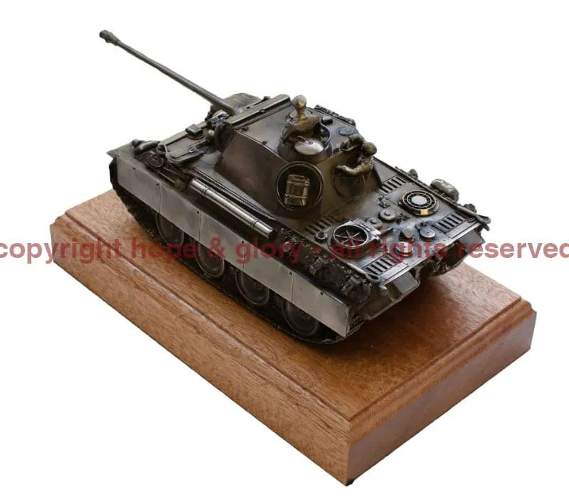 German Panther Tank Bronze Statue