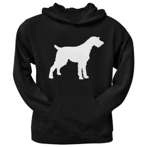 German Wirehaired Pointer Silhouette Black Adult Hoodie
