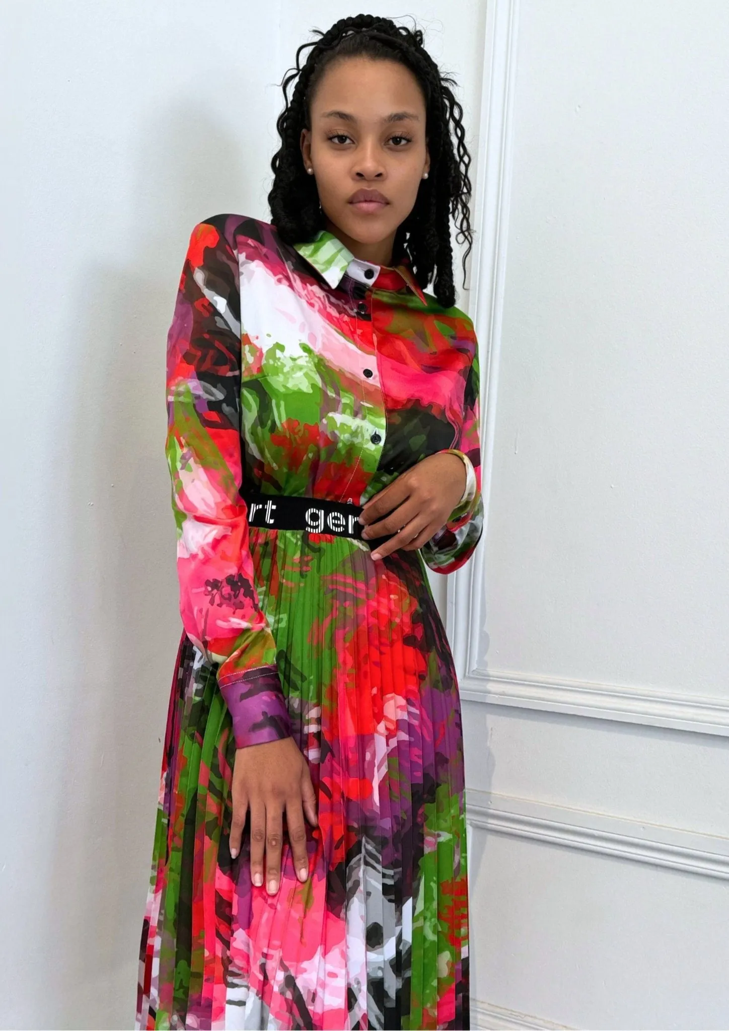 Gert graffiti Pleated Skirt