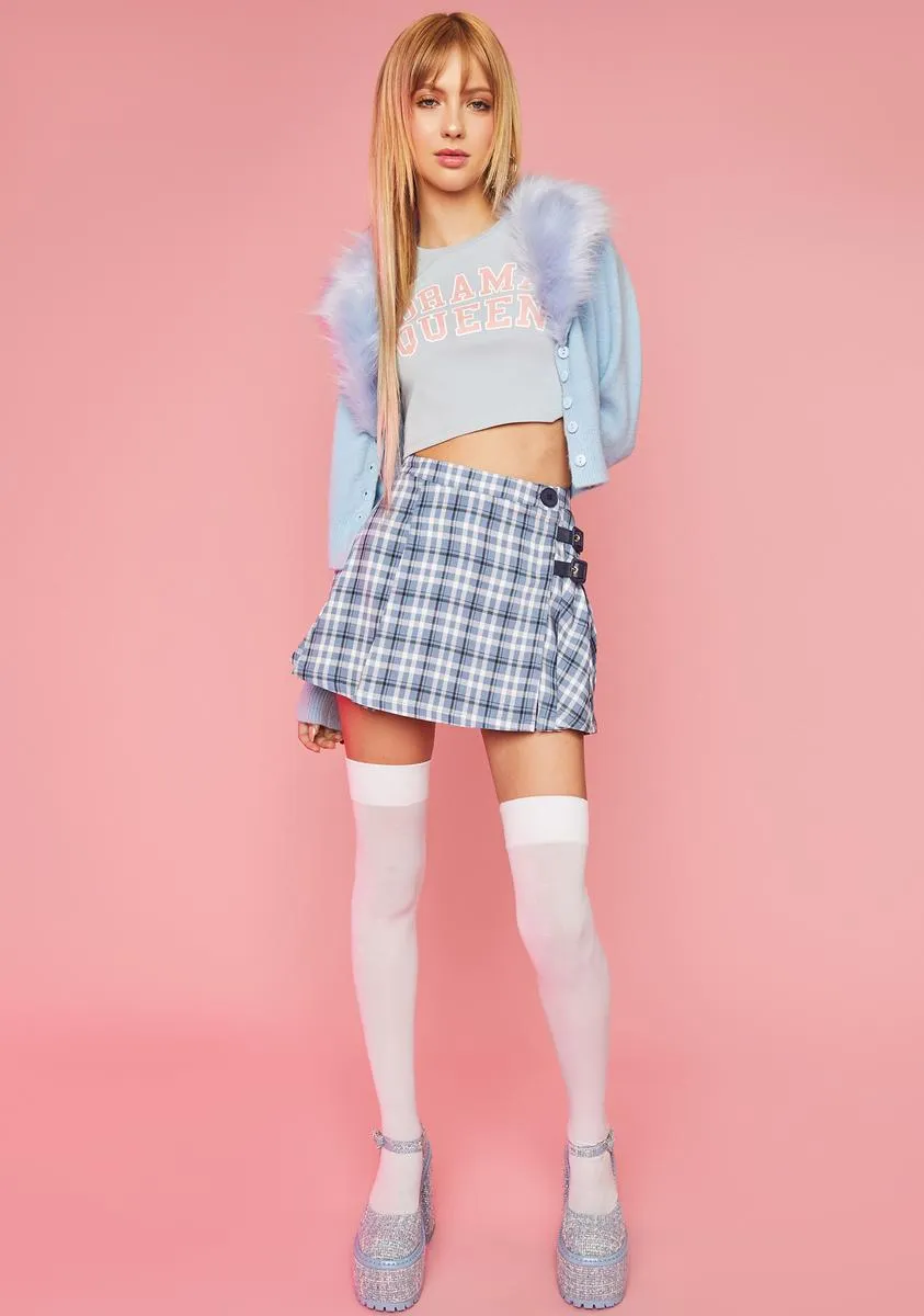 Gossip Goes Around Pleated Mini Skirt