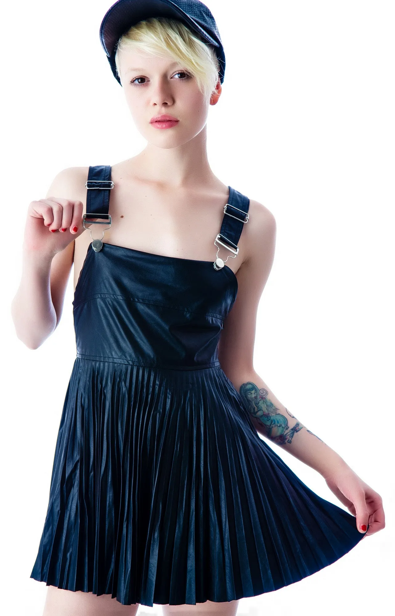 Greaser Pleated Overall Dress