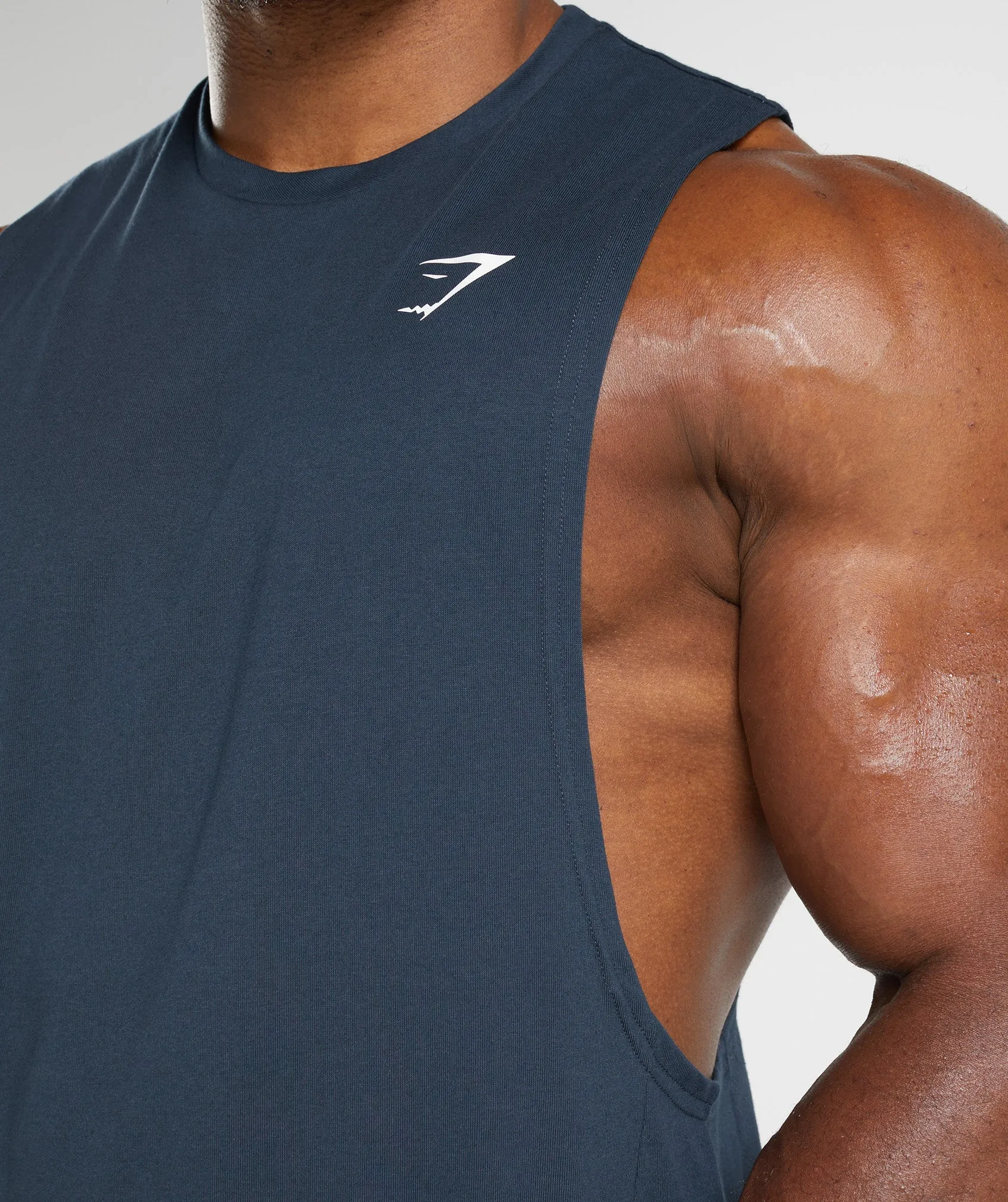 Gymshark React Drop Arm Tank - Navy
