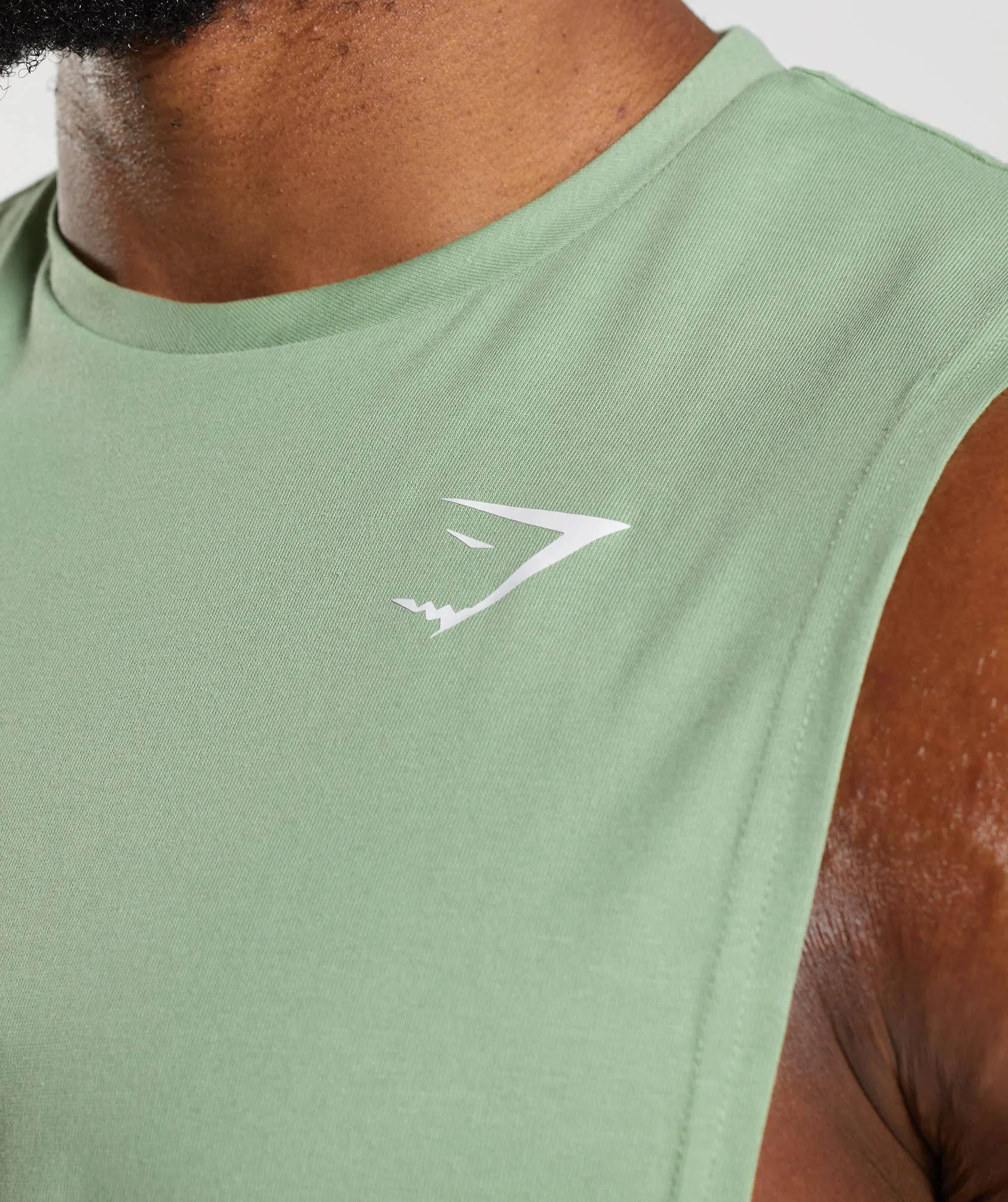 Gymshark React Drop Arm Tank - Tea Green