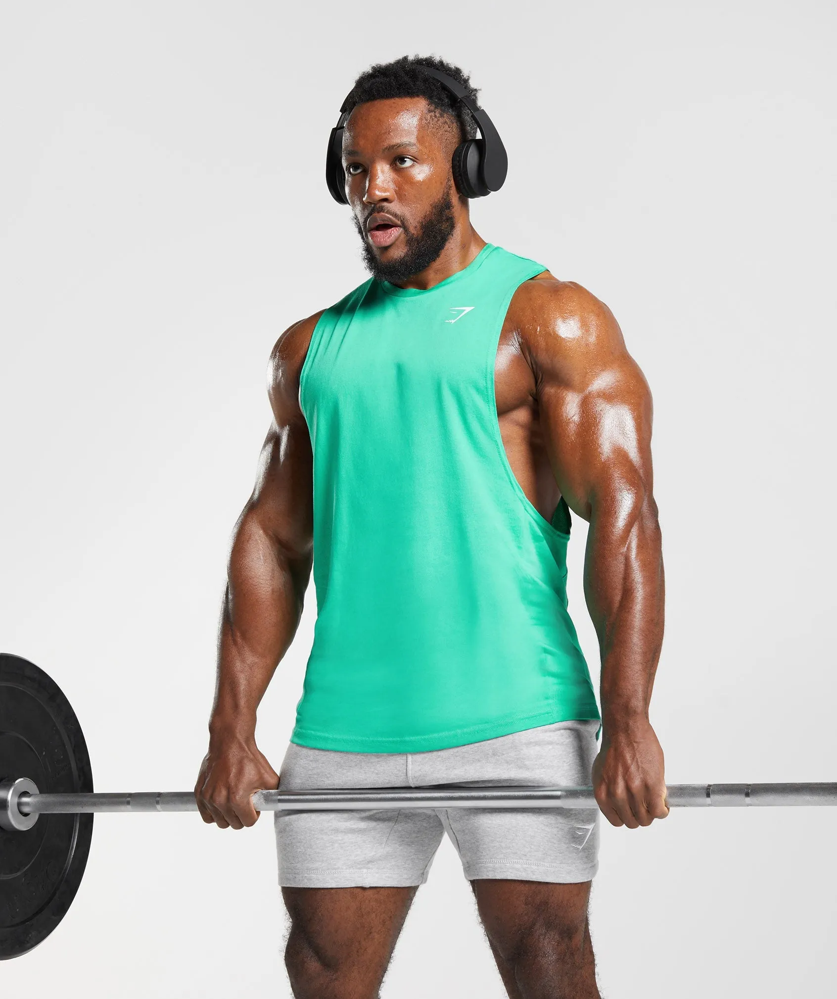 Gymshark React Drop Arm Tank - Tropic Green