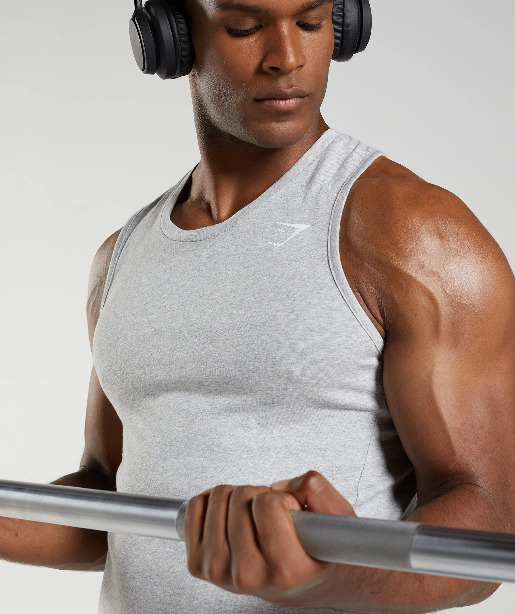 Gymshark React Tank - Light Grey Core Marl