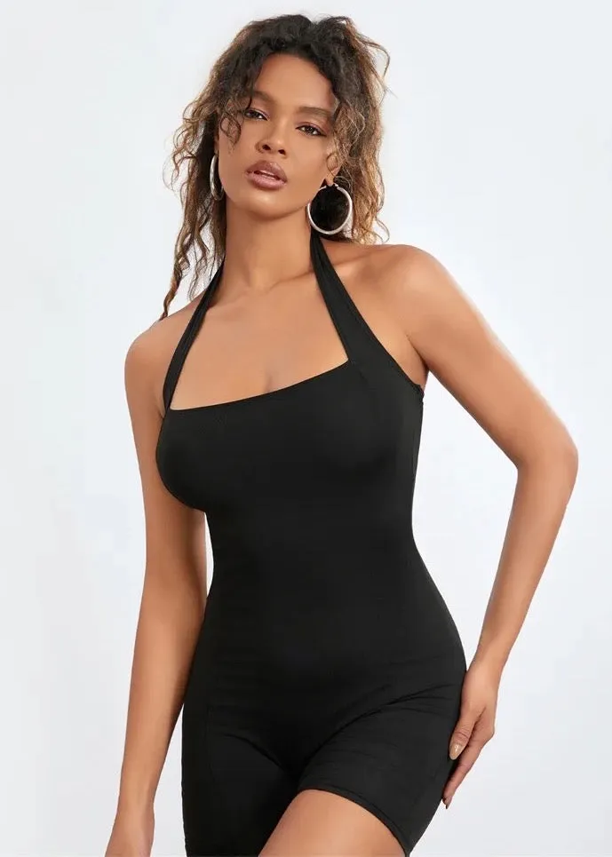 Halter Backless Unitard Romper
