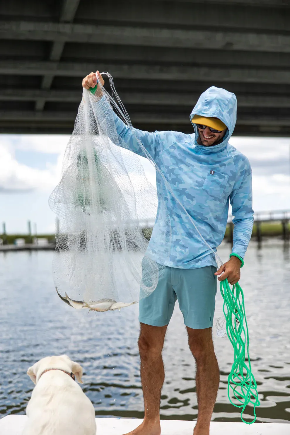 Heather Blend Hoodie- Blue Camo