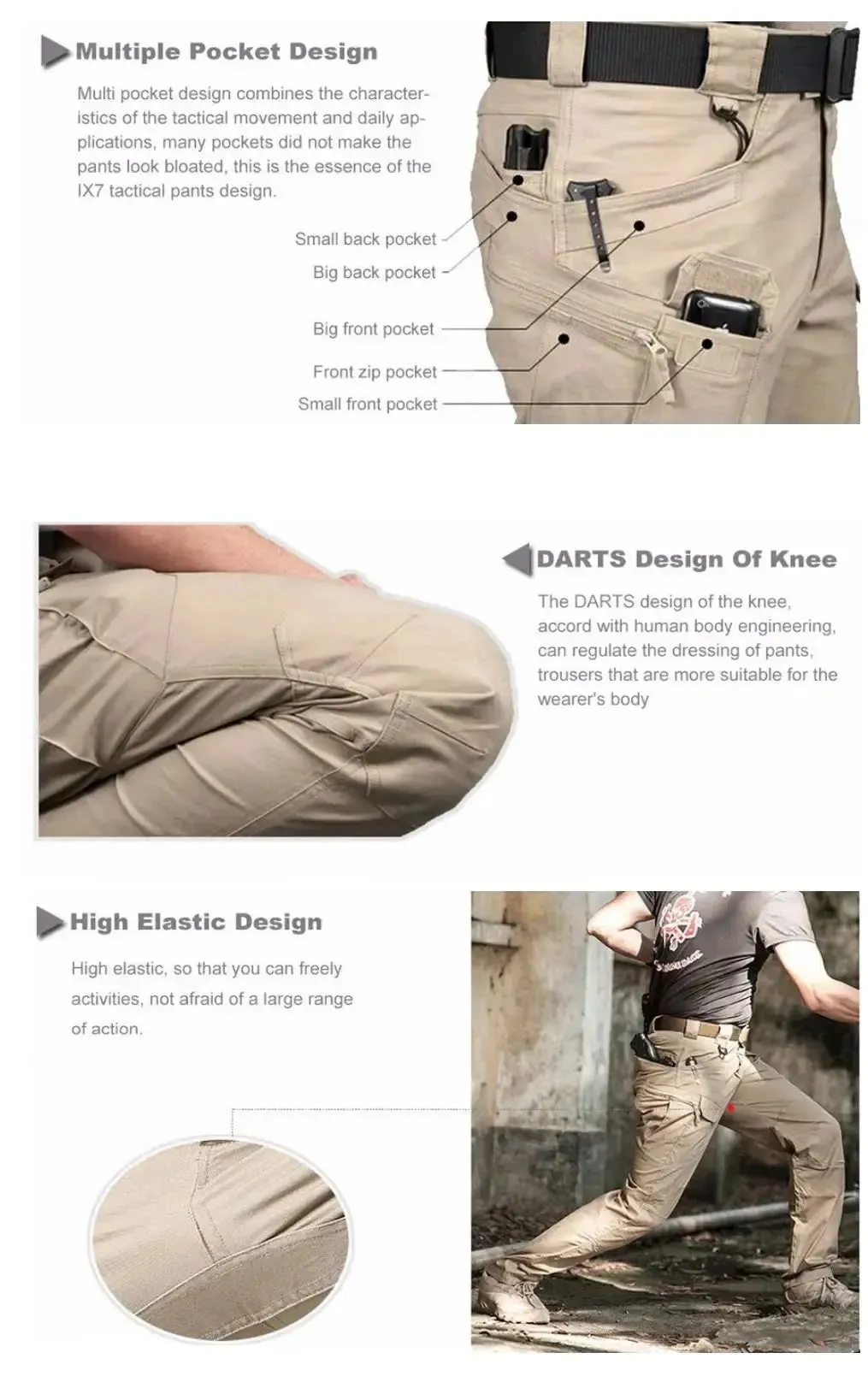 High Elastic IX7 Cargo Pants
