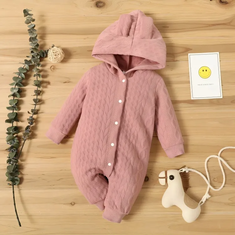 Hooded Long Sleeve Sweater Romper