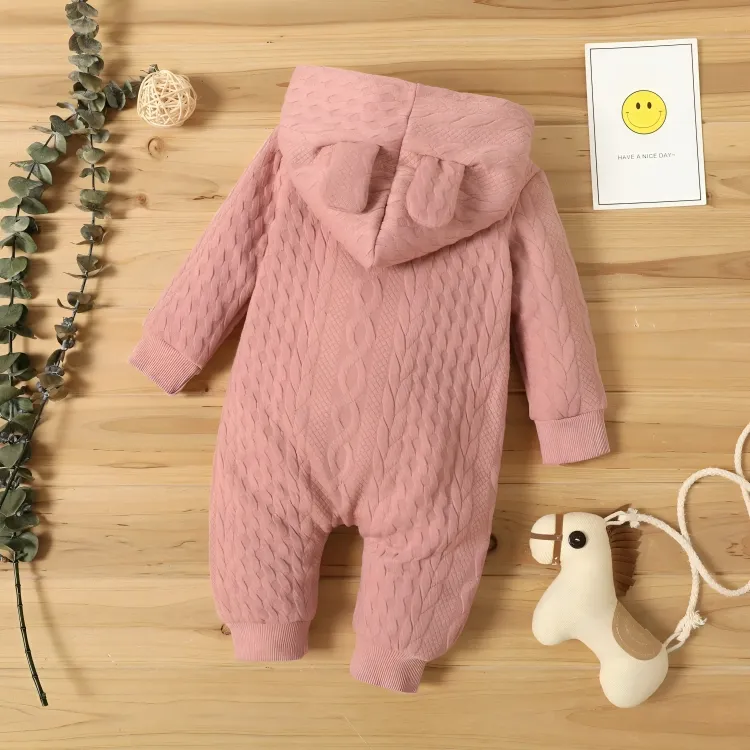Hooded Long Sleeve Sweater Romper
