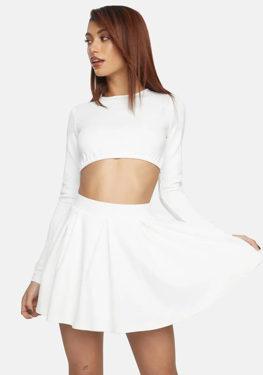 Hottie Approved Off White Mini Skirt Set
