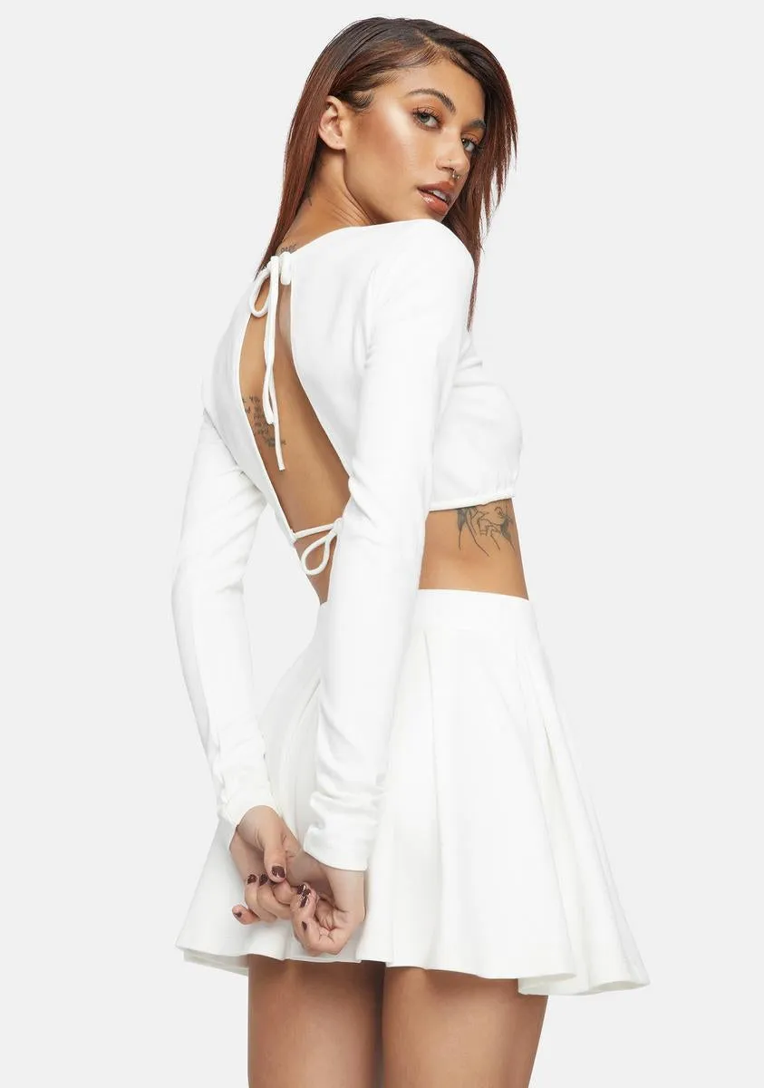 Hottie Approved Off White Mini Skirt Set