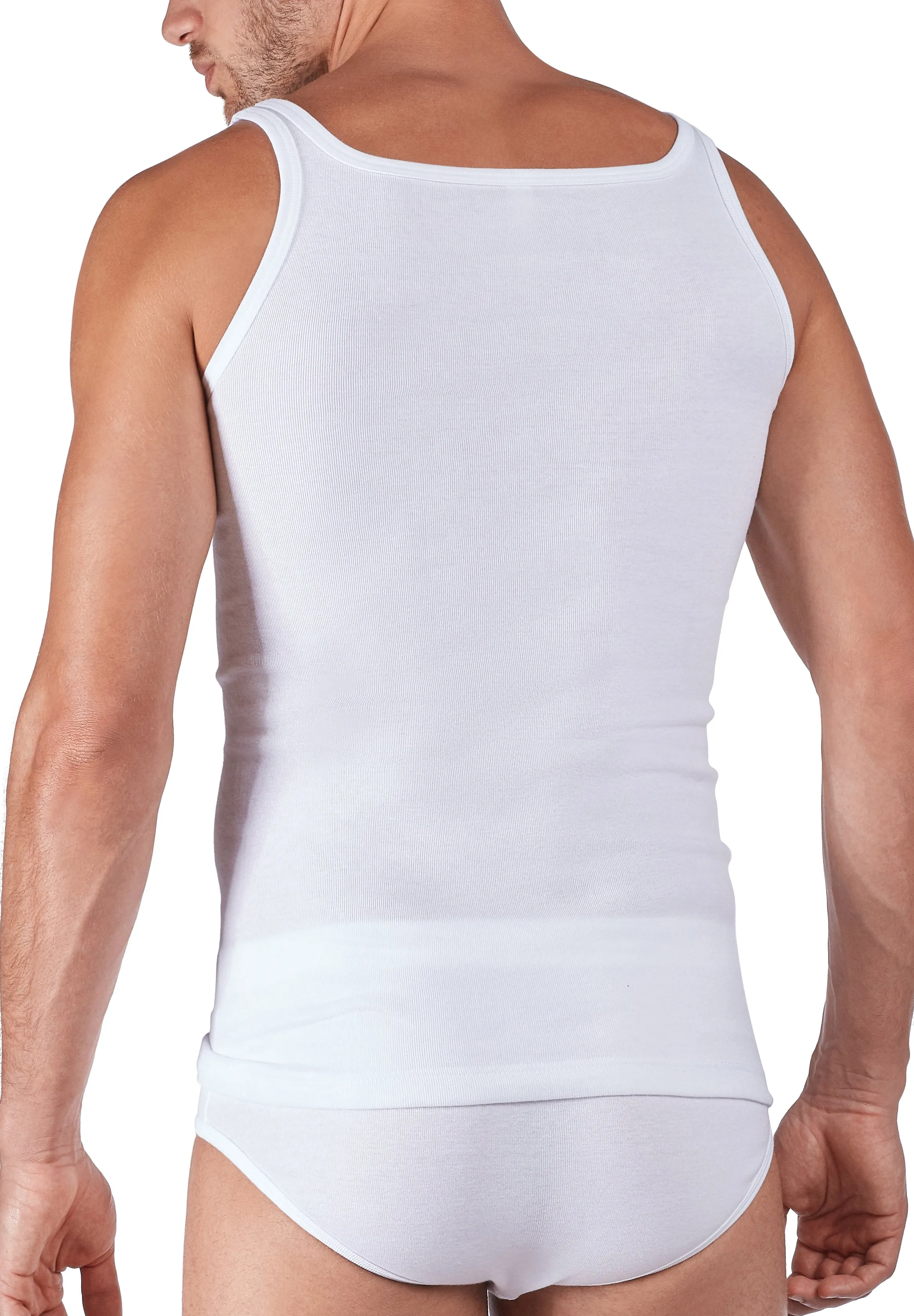 HUBER hautnah - Cotton Fine Rib - Tank Top 2 Pack