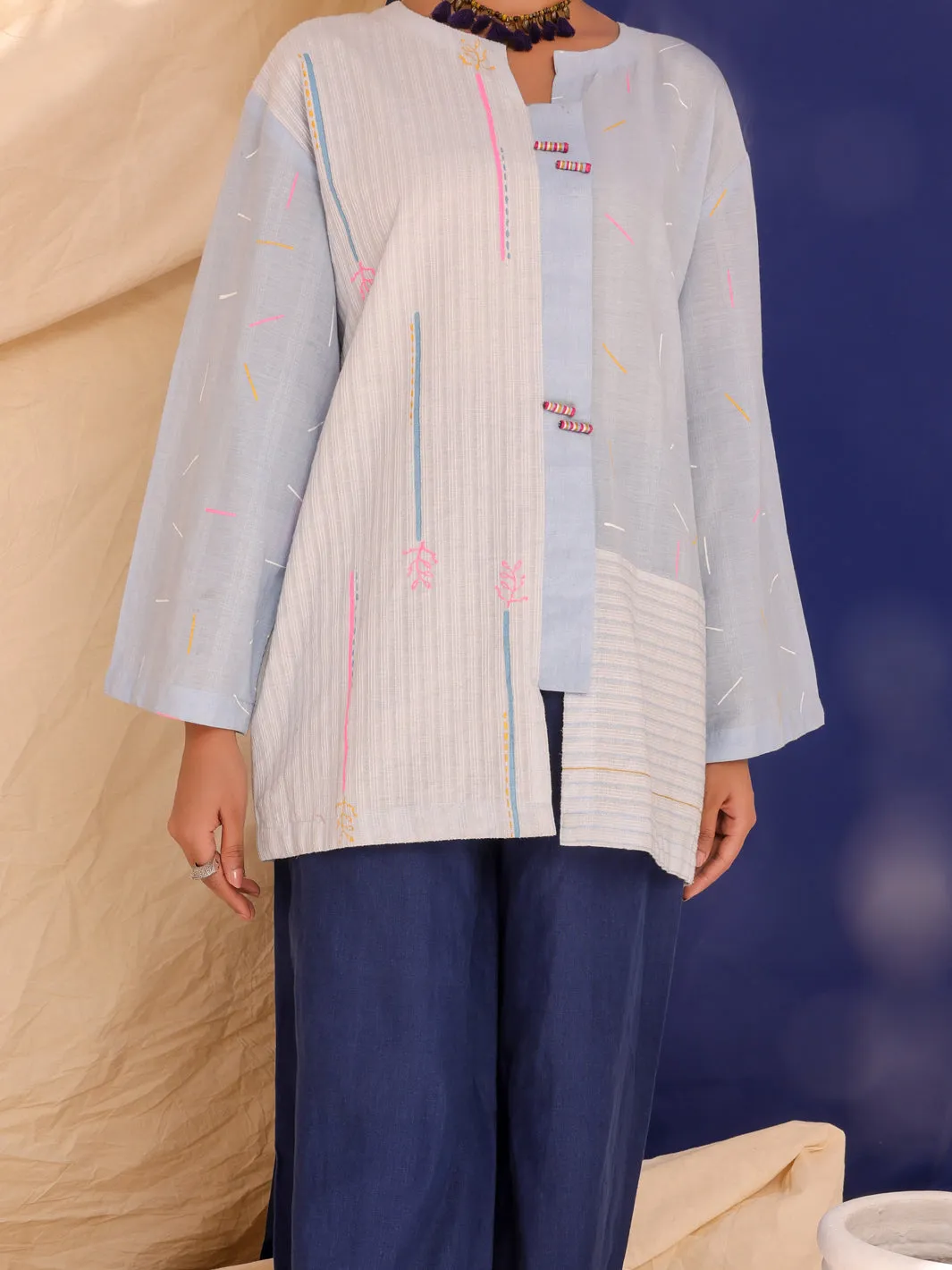 Ice Blue Tunic - ALCR-LK-1042