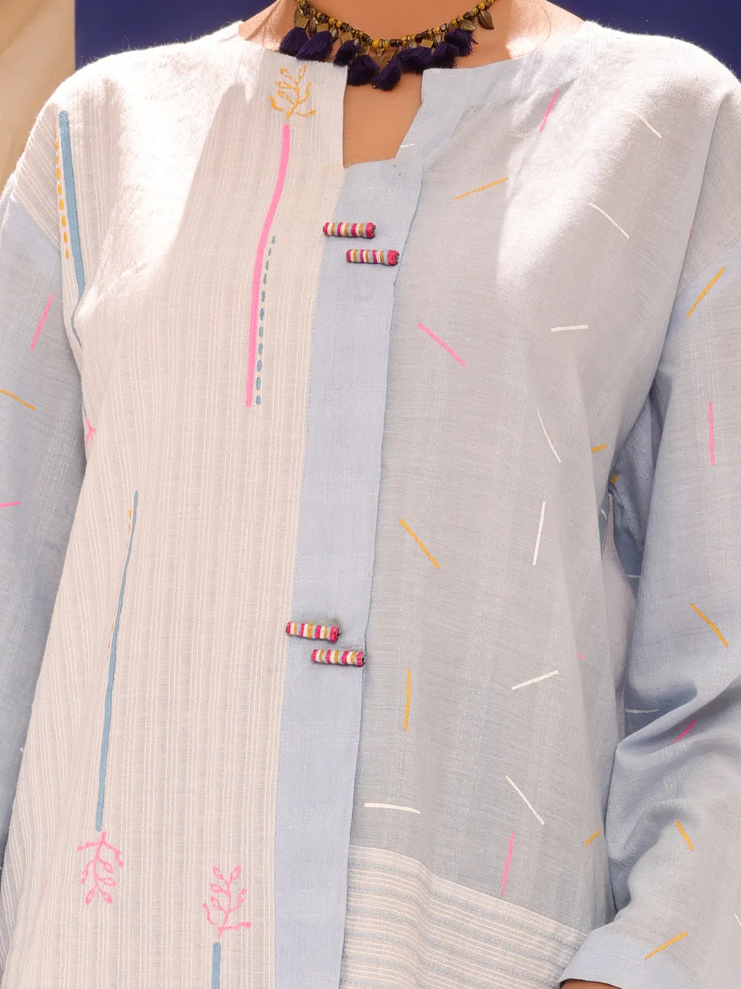Ice Blue Tunic - ALCR-LK-1042