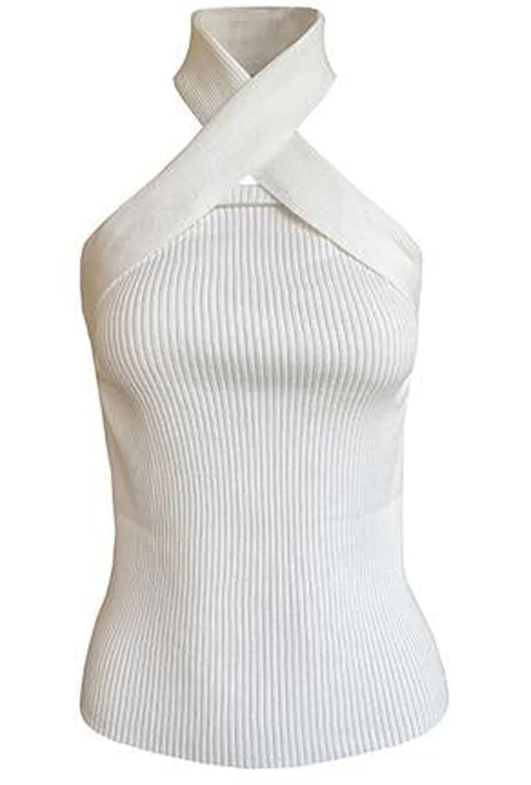 JAYEON - HALTER SWEATER TOP