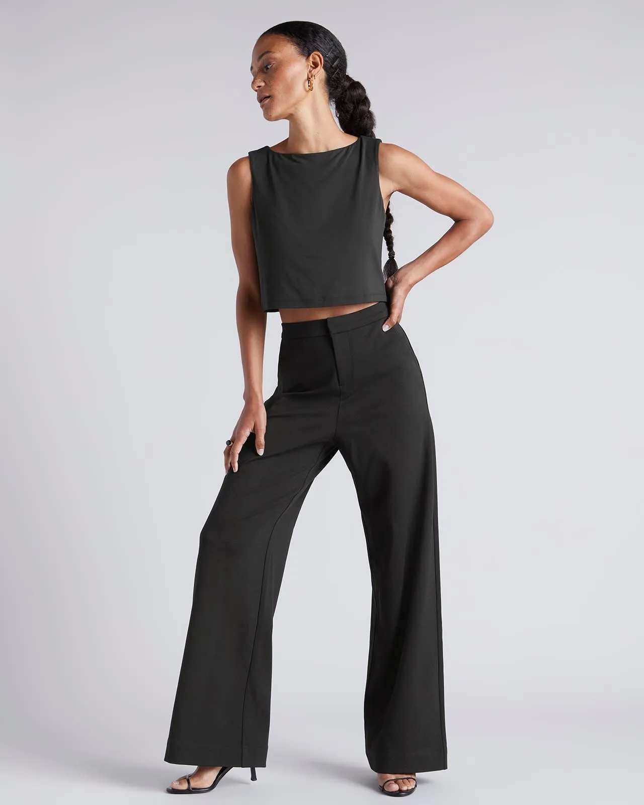 Kate Young x Splendid Silk-Modal Cropped Tank