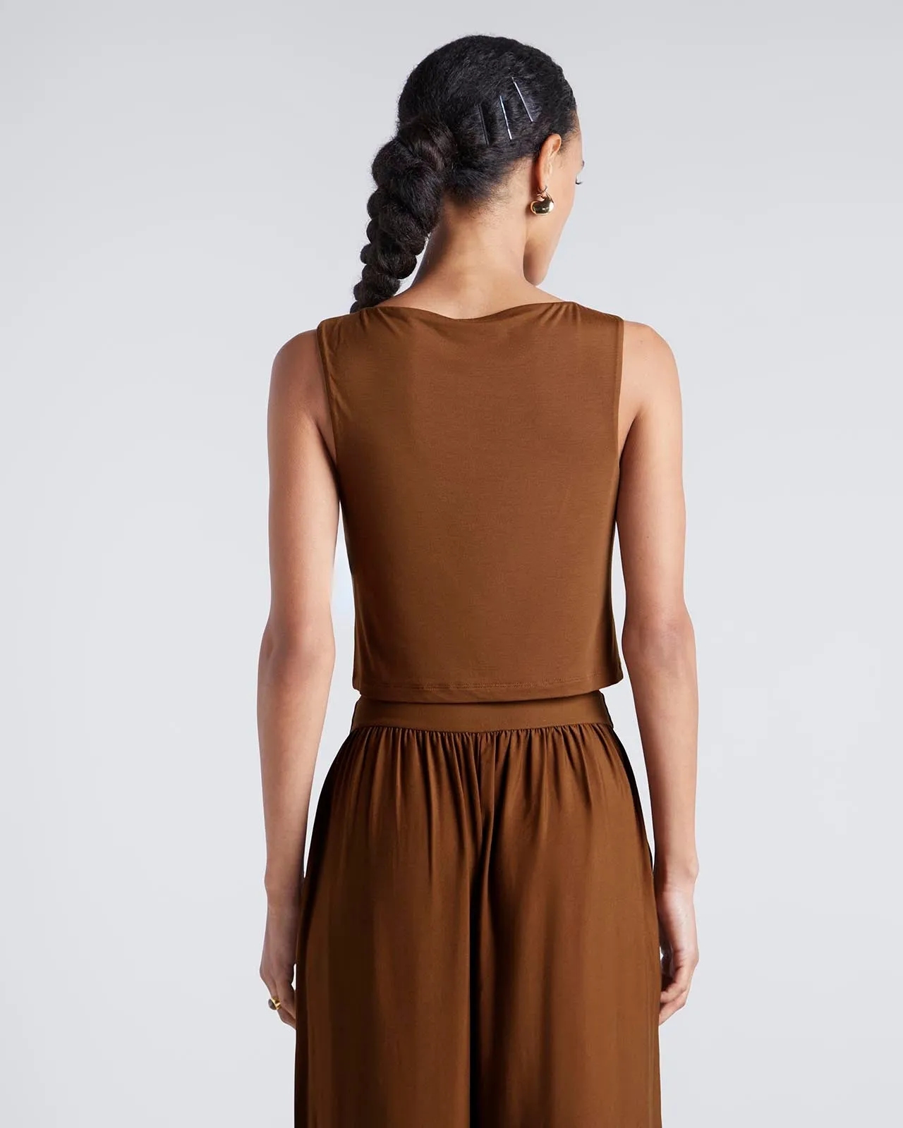 Kate Young x Splendid Silk-Modal Cropped Tank