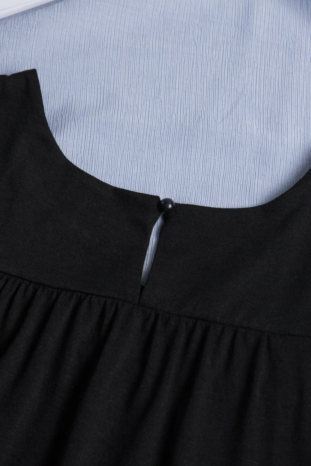 Keyhole Back Ruffled Sleeveless Top