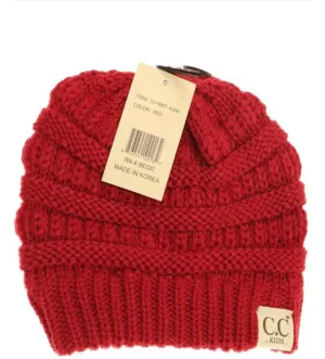 Kids Solid CC Beanie Tail by C.C Beanie