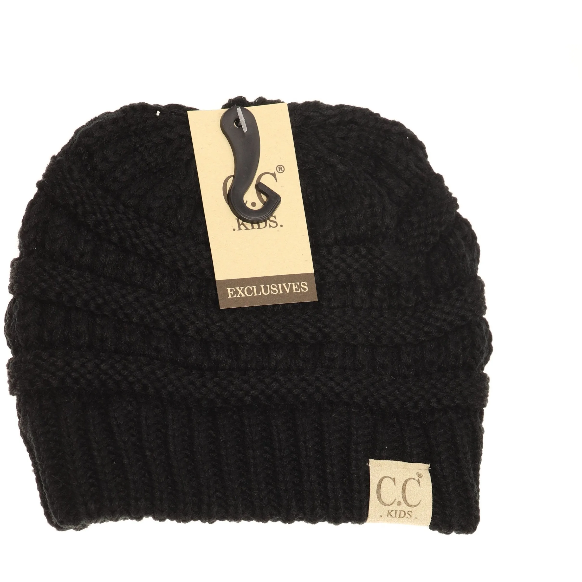 Kids Solid CC Beanie Tail by C.C Beanie