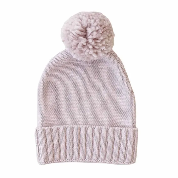 Knit Baby Pom Pom Beanie*