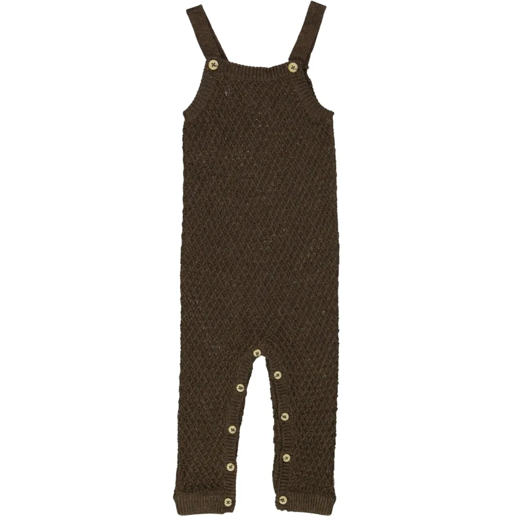 Knit Romper Bobbie - brown melange